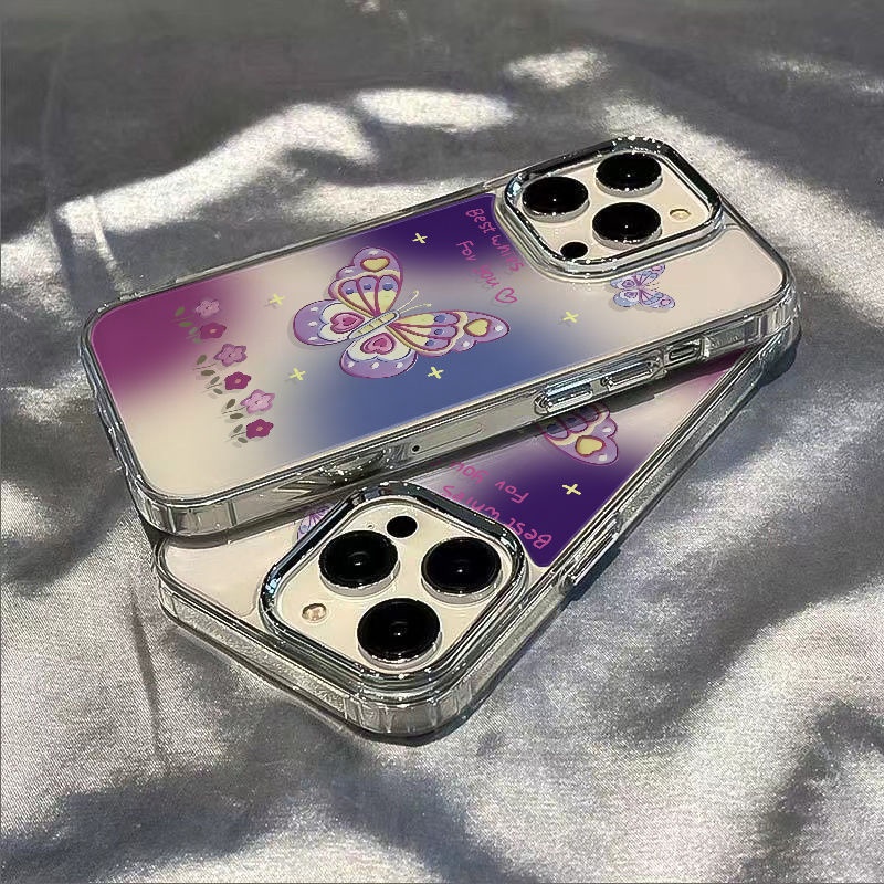 ✅Ốp Điện Thoại Mềm Chống Sốc Họa Tiết Bướm Đơn Giản 8In Cho Iphone 12Plus 13 3X7K 1114pro max7