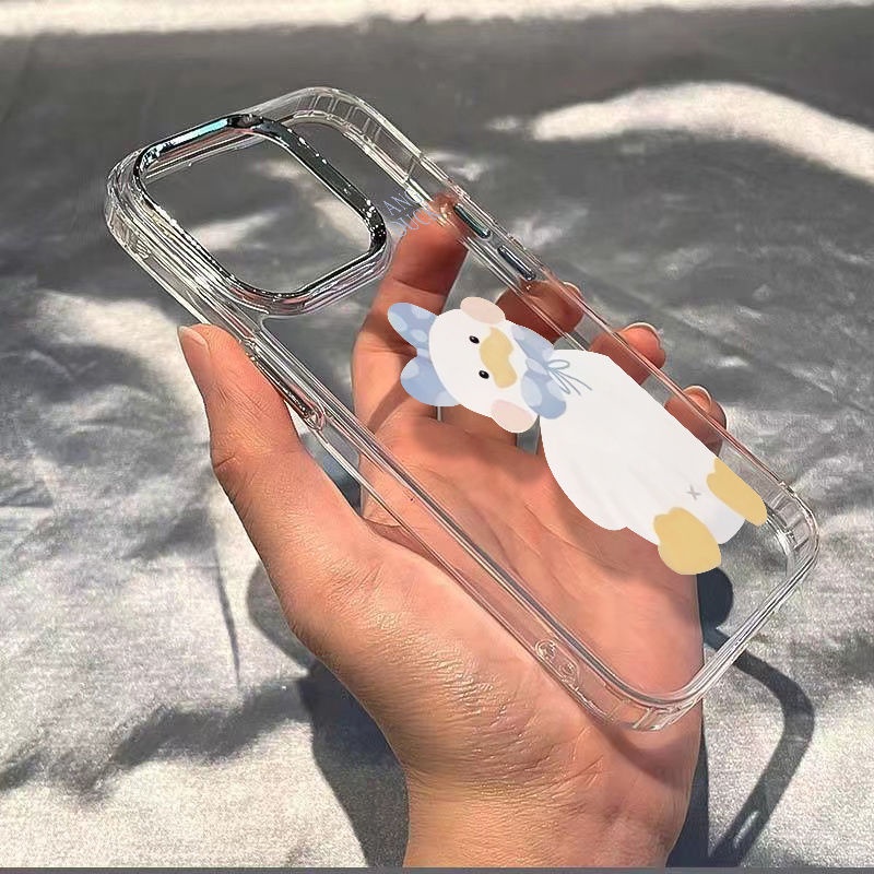 ✅Ốp Điện Thoại Mềm Chống Sốc Họa Tiết Vịt Màu Xanh Dương MWCB Cho Iphone 12 811 1314pro max7