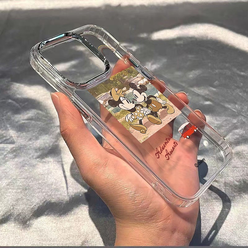 ✅Ốp Điện Thoại Dẻo Họa Tiết Hoạt Hình Mickey Minnie Dễ Thương Chống Sốc Cho Iphone 7max plus 14pro 8iPhone12 11 13