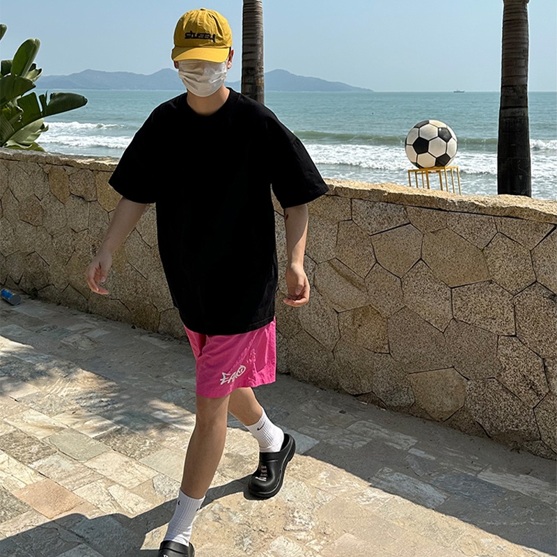 Áo Thun Cotton Tay Ngắn Cổ Tròn Màu Sắc Đơn Giản Thời Trang Mùa Hè Cho Nam Cgga2023