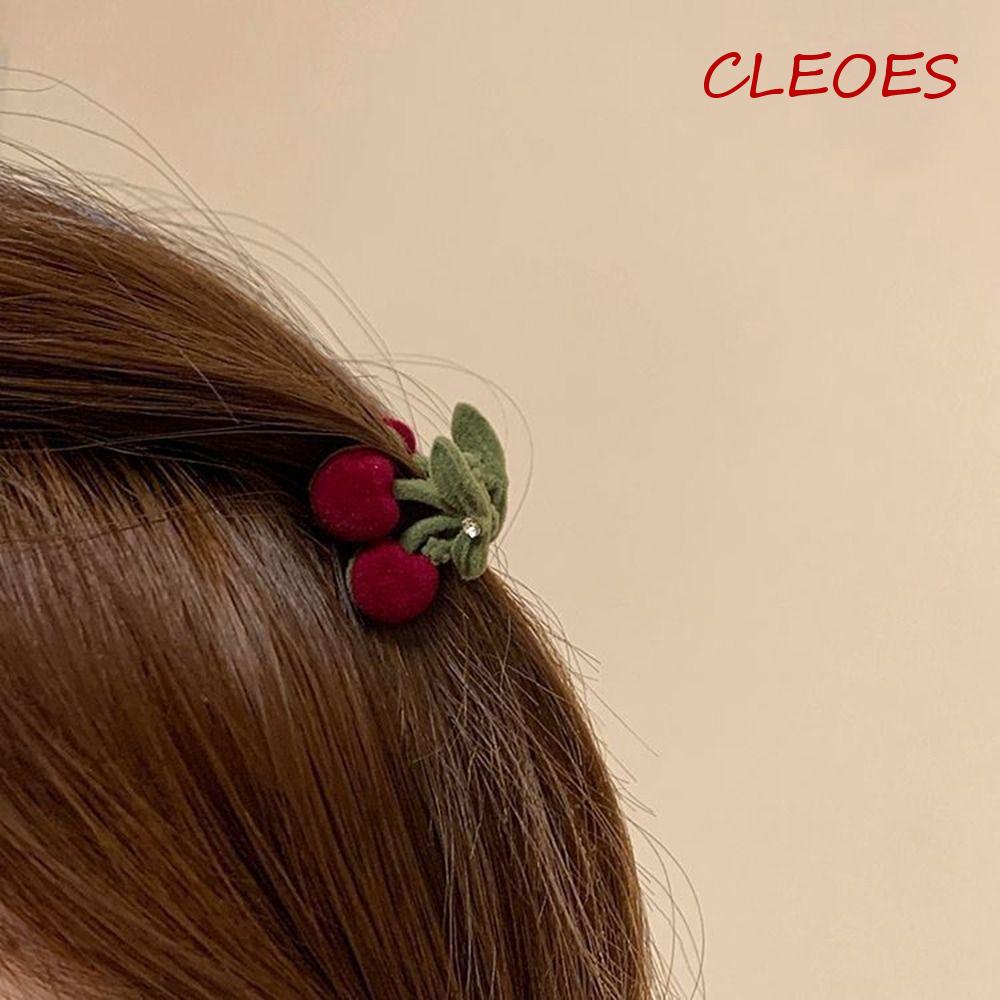 Kẹp Tóc Hình Quả Cherry Năm Mới Phong Cách Retro Đơn Giản Sáng Tạo|Kẹp Tóc Màu Xanh Lá Cây Kích Thước Lớn Thời Trang Cho Nữ