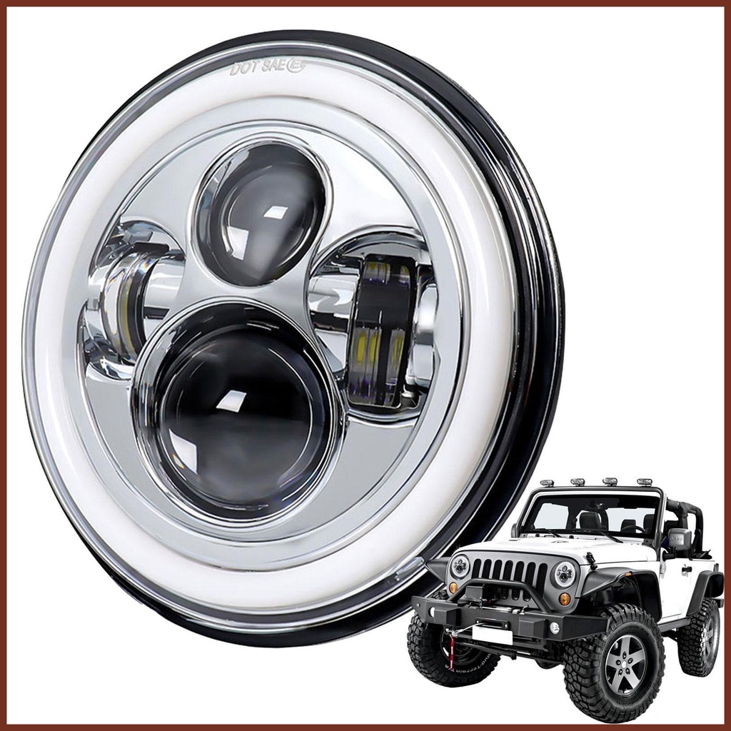 Đèn Pha LED Hình Tròn 7 Inch Chuyên Dụng Cho Jeep hao Hayisvn