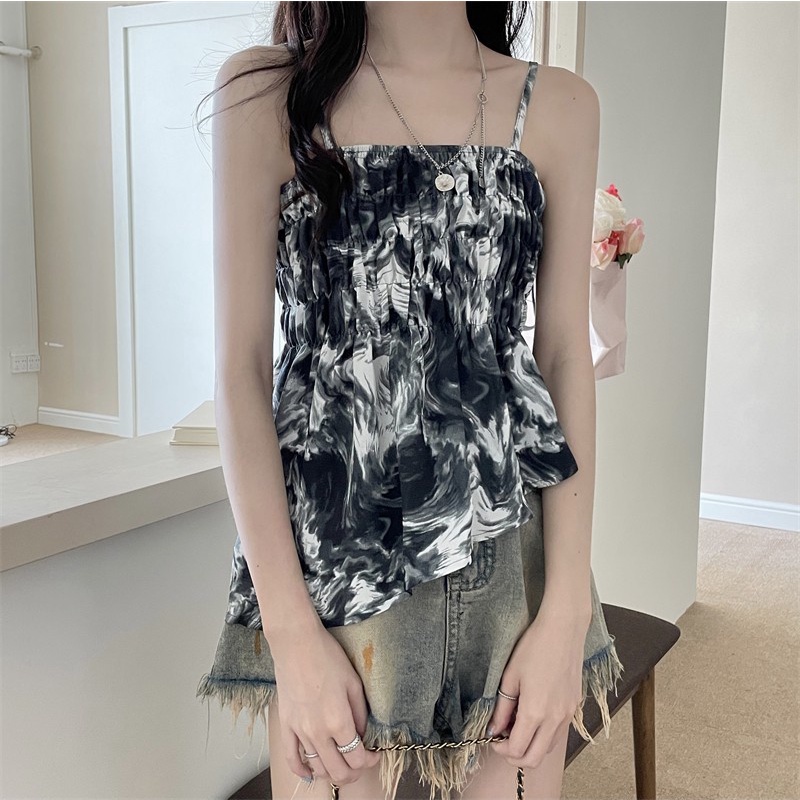 NZN Áo hai dây Nhuộm Màu Thời Trang Cho Nữ