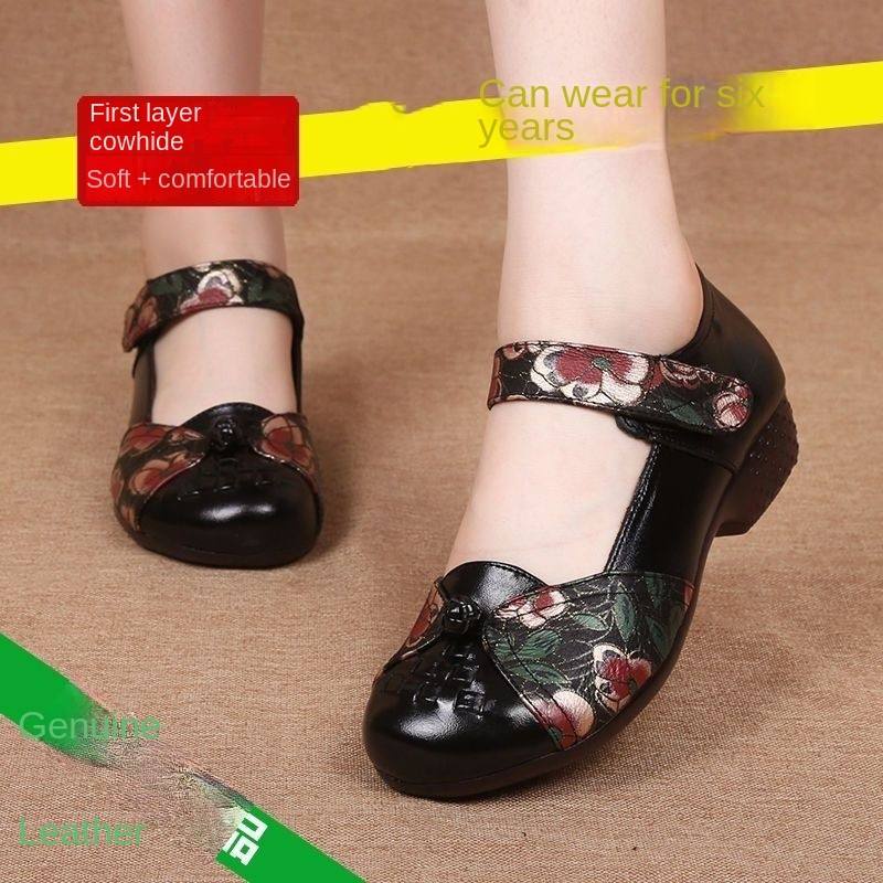 Giày Búp Bê Da Thật Mũi Tròn Đế Mềm Chống Trượt Thời Trang Nữ 2023