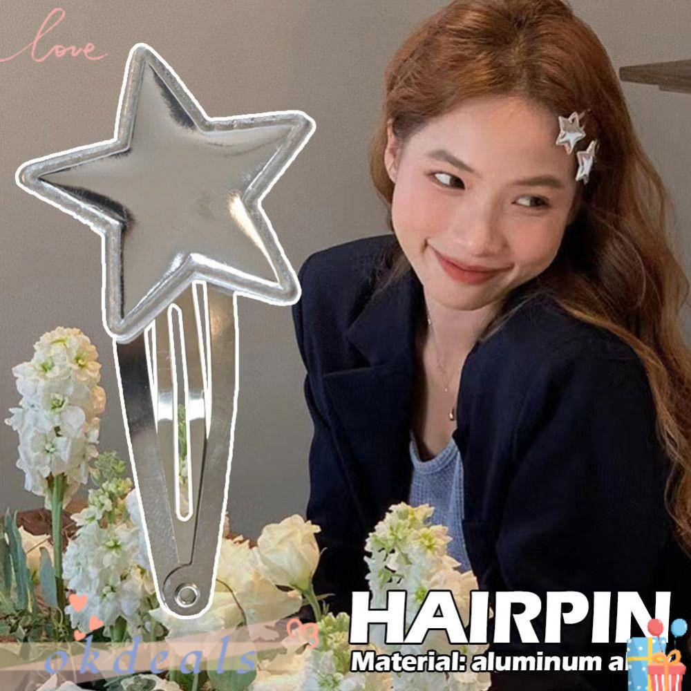 Kẹp Tóc Ngôi Sao Hình Học Phong Cách Punk