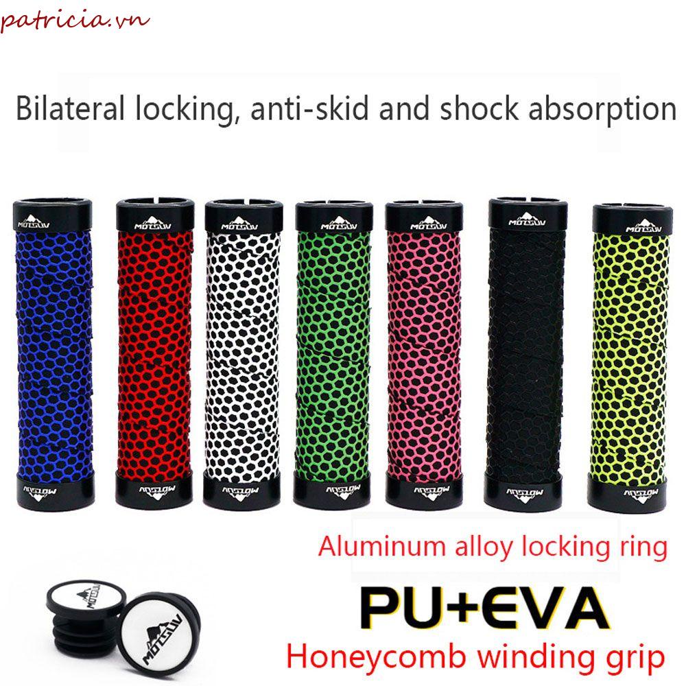 1 Cặp Vỏ Bọc Tay Lái Xe Đạp Chống Trượt Chống Sốc Họa Tiết Tổ Ong