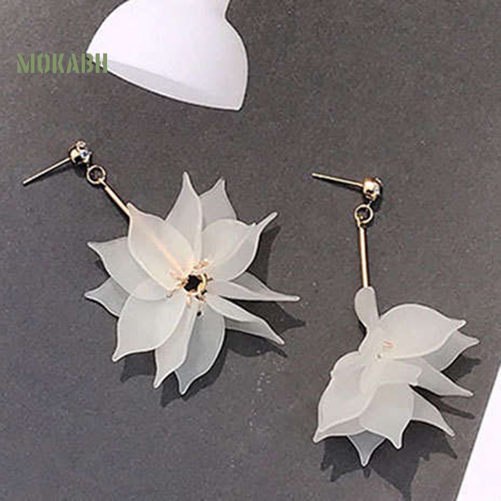 Bông Tai Dáng Dài Hình Cánh Hoa Thời Trang Cho Nữ