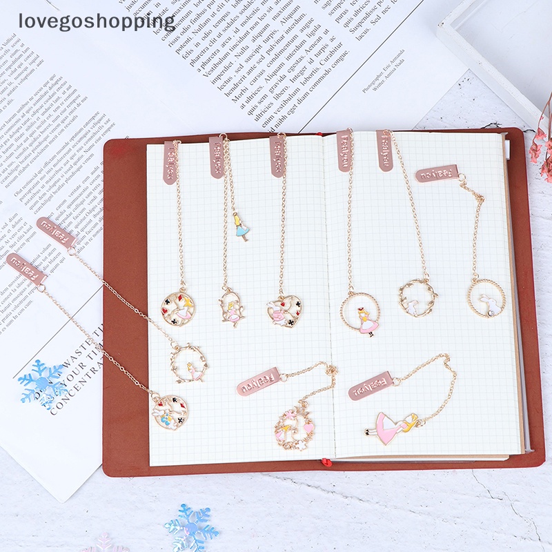 1 Thẻ Đánh Dấu Trang Sách Bằng Kim Loại Hình Thỏ Dễ Thương