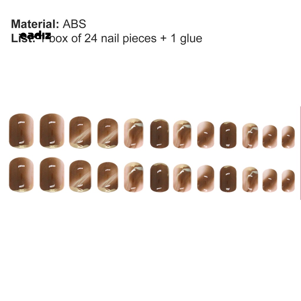 Miếng Dán Trang Trí Móng Tay Bằng ABS Màu Nâu Ấm Chống Mài Mòn Dễ Sử Dụng Cho Nữ