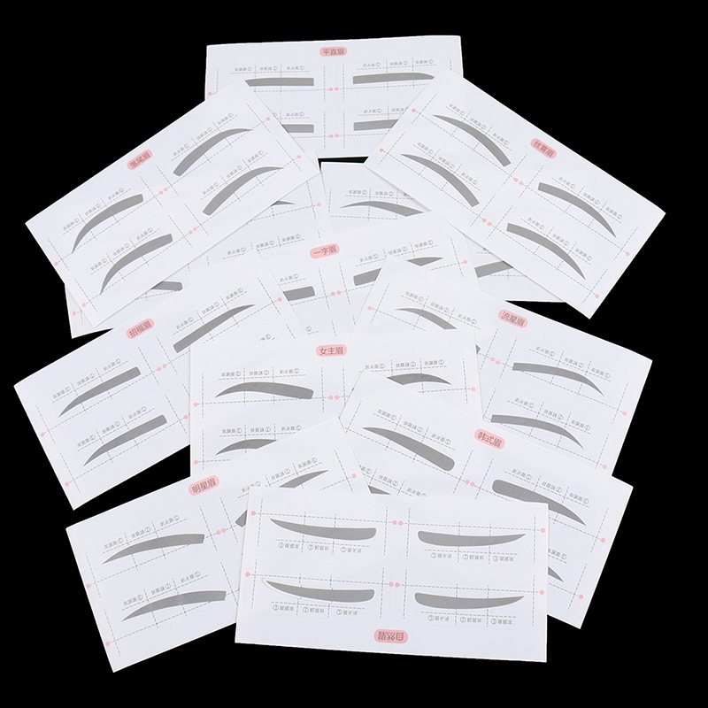 24 Cặp Khuôn Kẻ Lông Mày Xo94Bsyu Có Thể Điều Chỉnh Tiện Dụng