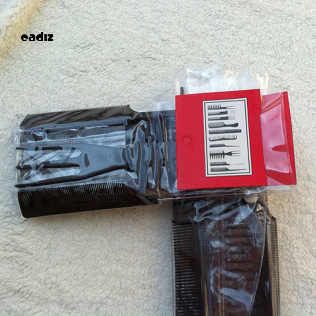 Bộ 10 Lược Chải Tóc Bằng Nhựa Màu Đen Siêu Bền Tiện Dụng