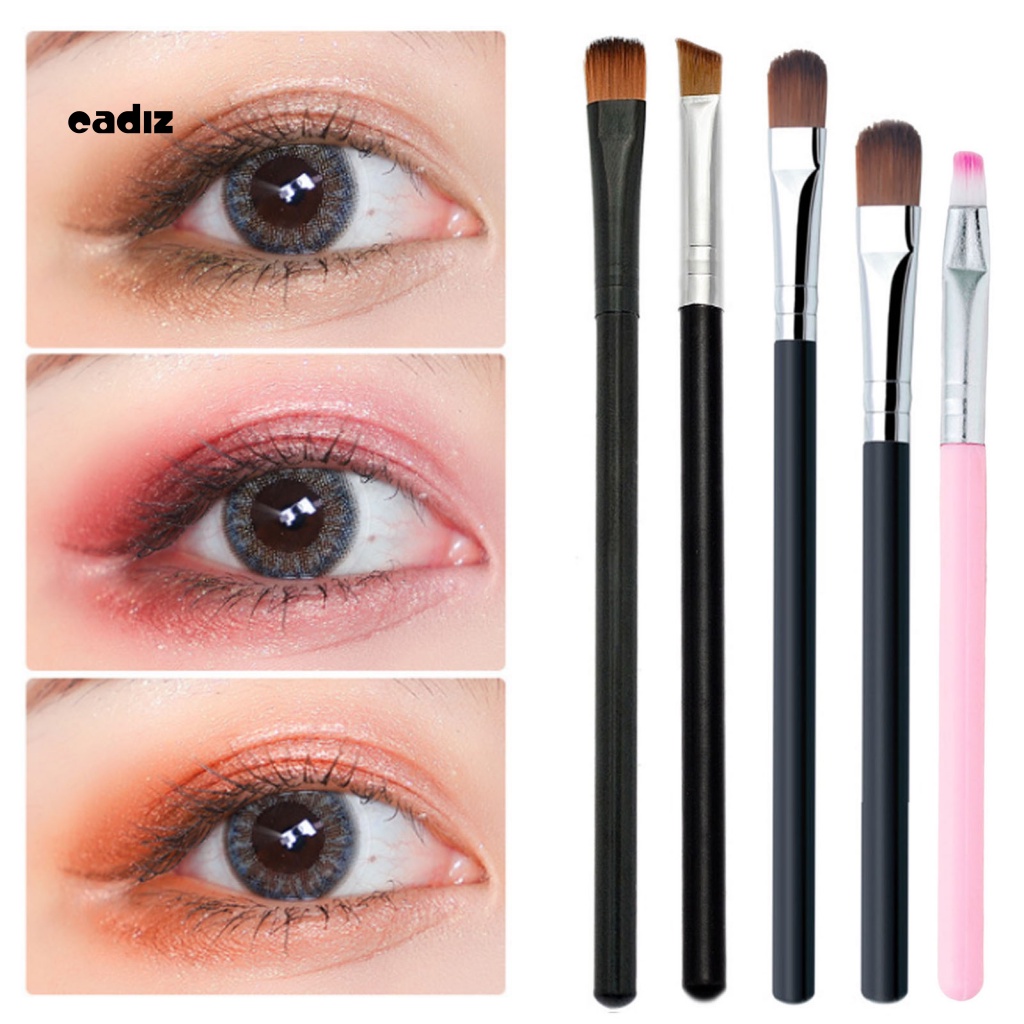 Set 5 Cọ Trang Điểm Mắt / Lông Mày / Lông Mi Mỏng Chống Trượt Nhanh Chóng Cho Nữ