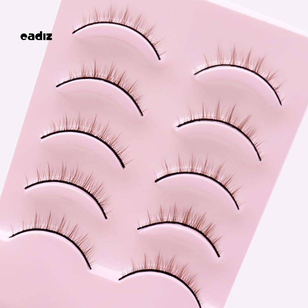 Set 5 Cặp Lông Mi Giả Ngắn Dày Và Mềm Tự Nhiên Tạo Hiệu Ứng 3D Dành Cho Bạn Nữ