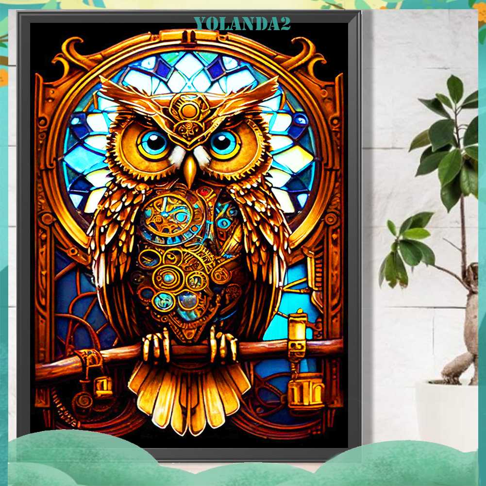 Tranh Đính Đá Kim Cương Toàn Bộ 5D DIY Hình Vẽ Con Cú