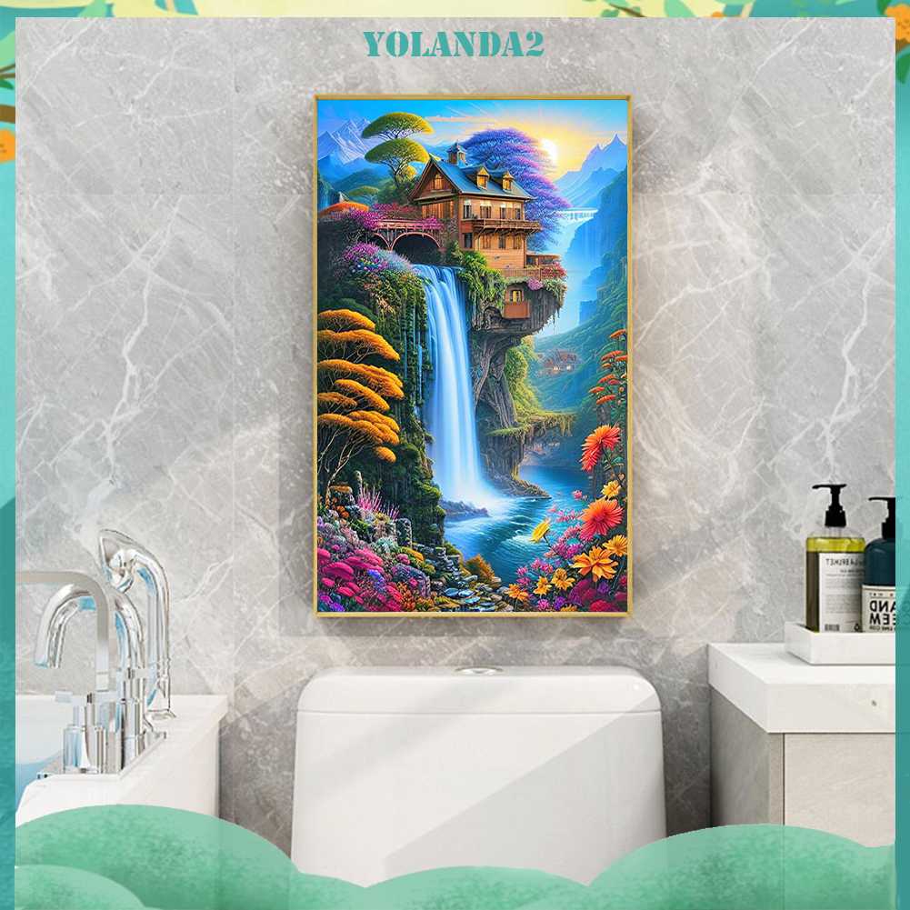 Tranh Đính Đá Kim Cương Toàn Bộ 5D DIY Hình Thác Nước