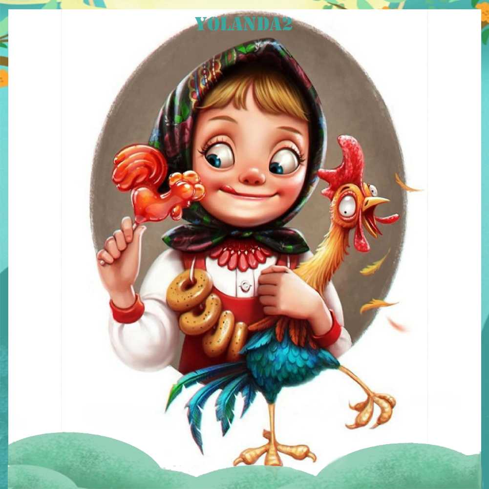 Tranh Đính Đá Kim Cương Toàn Bộ 5D DIY Hình Vẽ Cô Gái Trang Trí Nhà Cửa