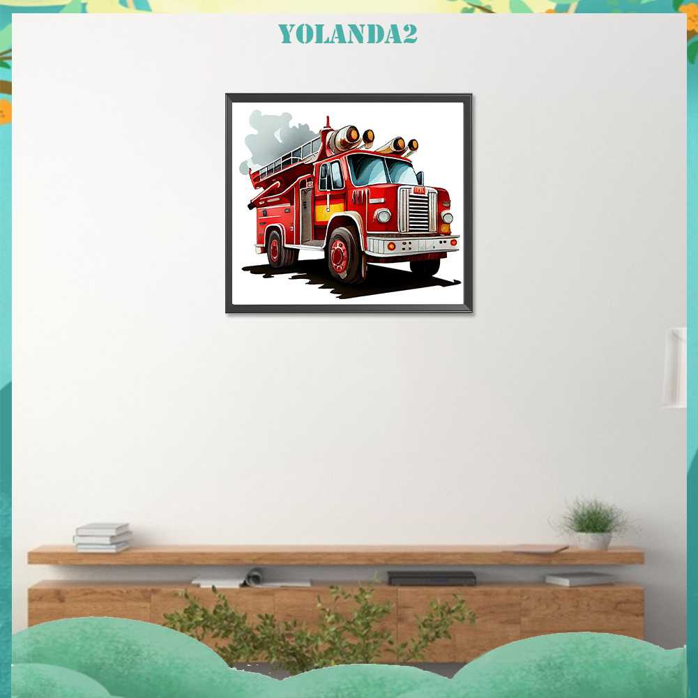 Tranh Đính Đá Kim Cương Toàn Bộ 5D DIY Hình Vẽ Lửa Trang Trí Nhà Cửa