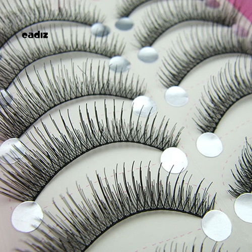 Set 10 Cặp Lông Mi Giả Dài Tự Nhiên Trang Điểm Dự Tiệc