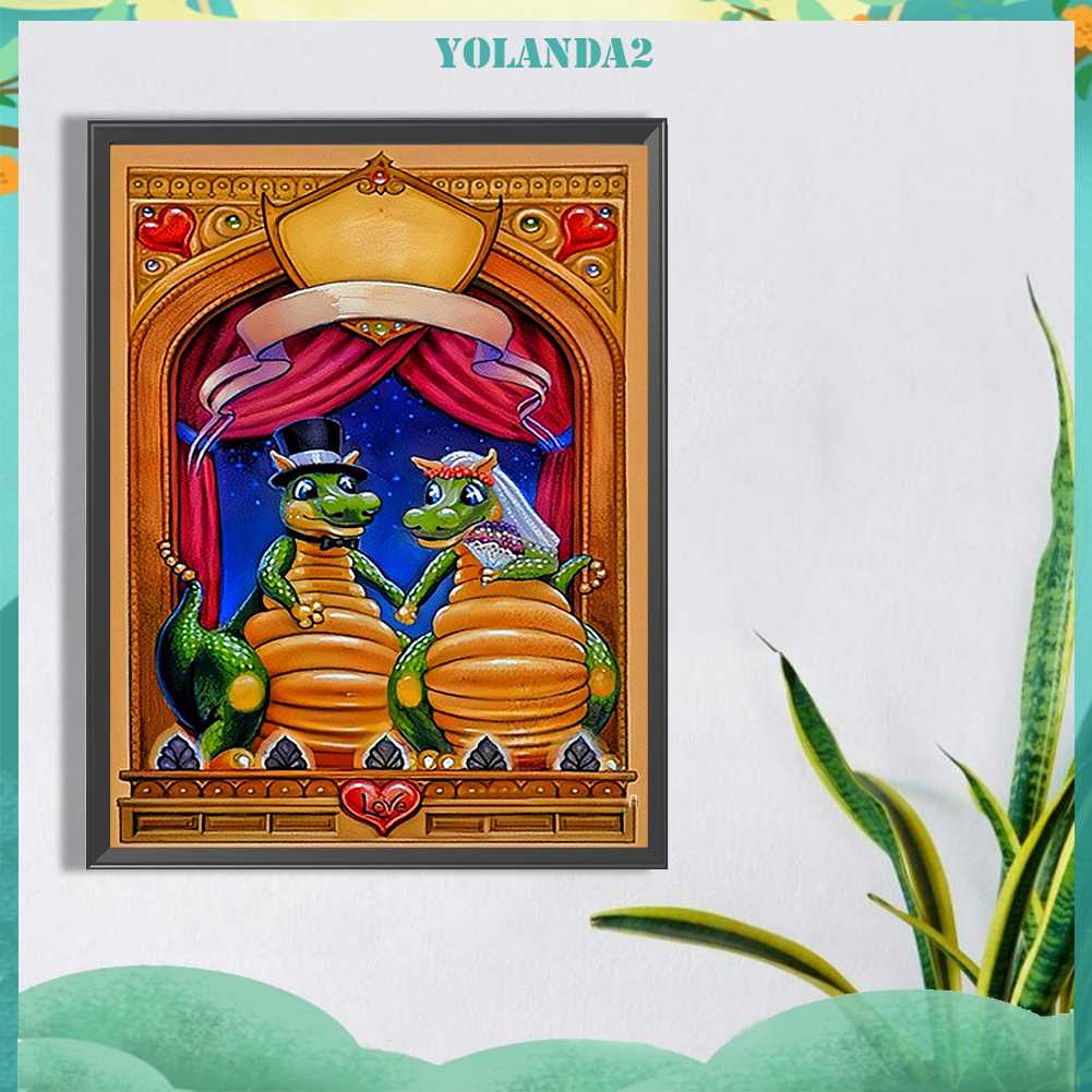 Tranh Đính Đá Kim Cương Toàn Bộ 5D DIY Hình Vẽ Khủng Long