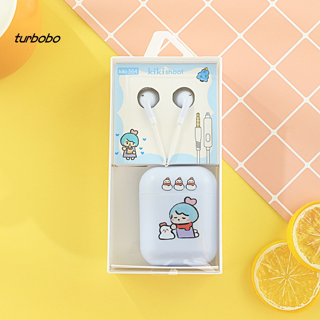 Tai Nghe Nhét Tai Jack 3.5mm Có Micro Âm Thanh Nổi Họa Tiết Hoạt Hình Dễ Thương Cho Bé