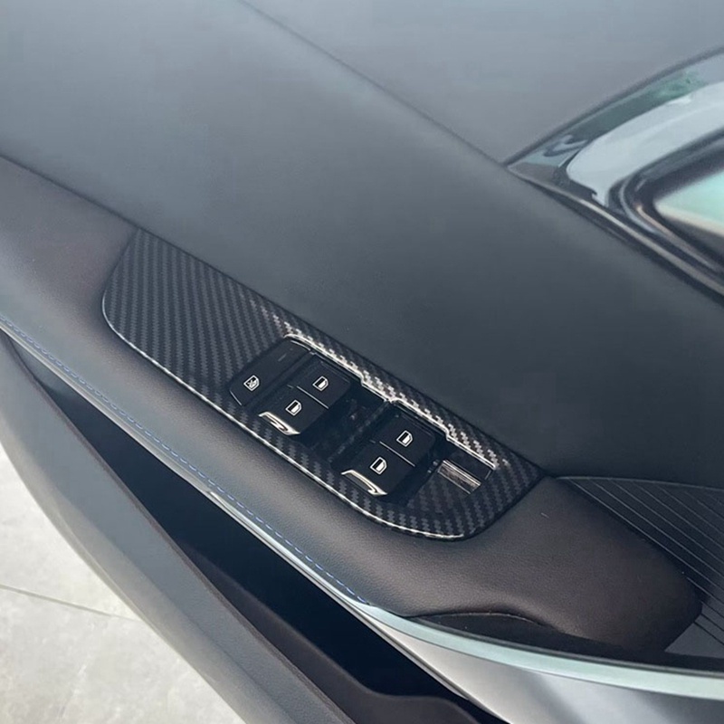 Ốp Bảng Điều Khiển Nâng Cửa Sổ Xe Hơi ABS Họa Tiết Sợi Carbon Cho MG 4 MG4 EV Mulan 2023