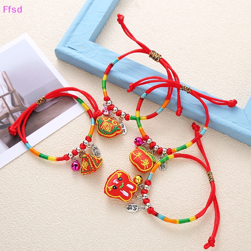 {Ffsd} Vòng Đeo Tay Dây Bện Thêu Hình Rồng / Thuyền Phong Cách Trung Hoa Nhỏ Nhắn Dành Cho Trẻ Em * Bán Chạy