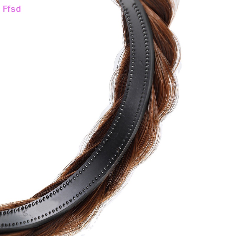 {Ffsd} Băng Đô Bện Tóc Giả Thắt Bím Xương Cá Đính Ngọc Trai Chống Trượt * Bán Chạy