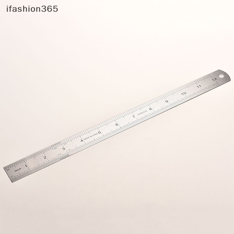 Thước Đo Hai Mặt Bằng Thép Không Gỉ ifashion365] 30cm 3CC
