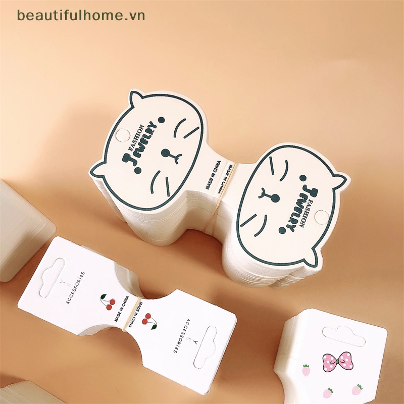 Set 50 Thẻ Giấy Gấp Gọn Màu Trắng Dùng Để Buộc Tóc / Kẹp Tóc Cho Người Lớn Và Trẻ Em