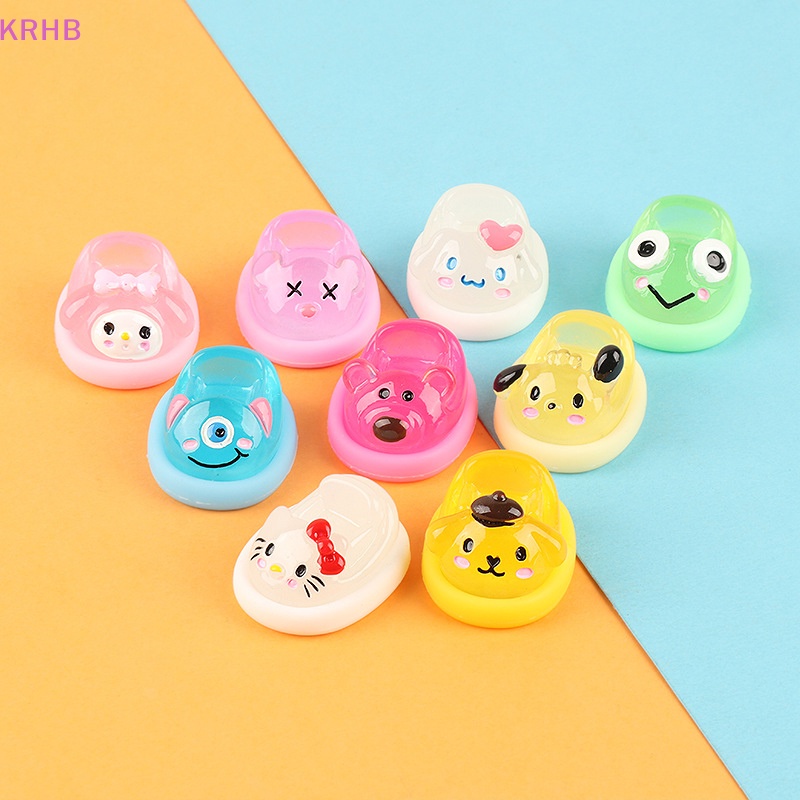 Kẹp Tóc Nhựa Phát Quang Hình Nhân Vật Hoạt Hình KRHB Sanrios Pochacco Cinnamoroll Kuromi Đáng Yêu Diy Mới