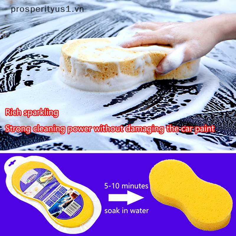 1 [Prosperityus] 3 Mút Rửa Xe Hơi Mật Độ Cao Hình Tổ Ong 8 Hình Dạng [VN]