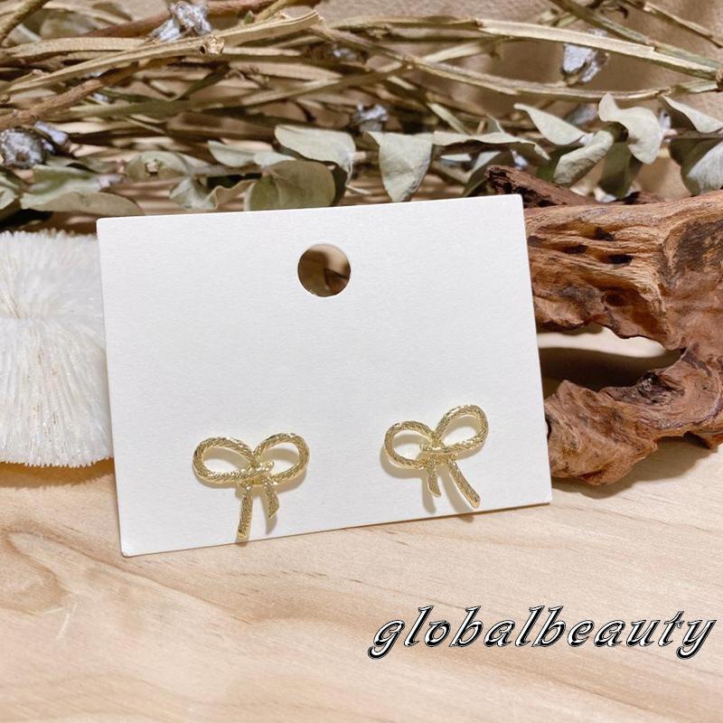 Bông Tai Hình Nơ Bằng Kim Loại Dễ Thương Cho Nữ