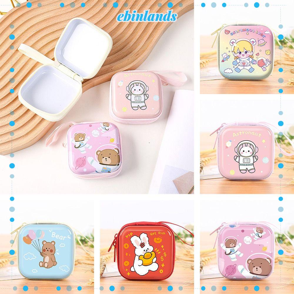 Ebinlands Túi Đựng Tai Nghe / Tiền Xu / Dây Cáp Gấp Gọn Dành Cho Nữ