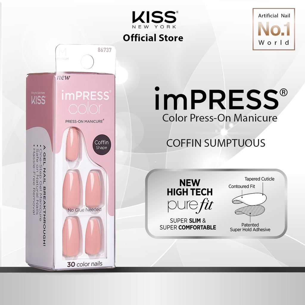COLOR PRESS-ON MANICURE COFFIN SUMPTUOUS