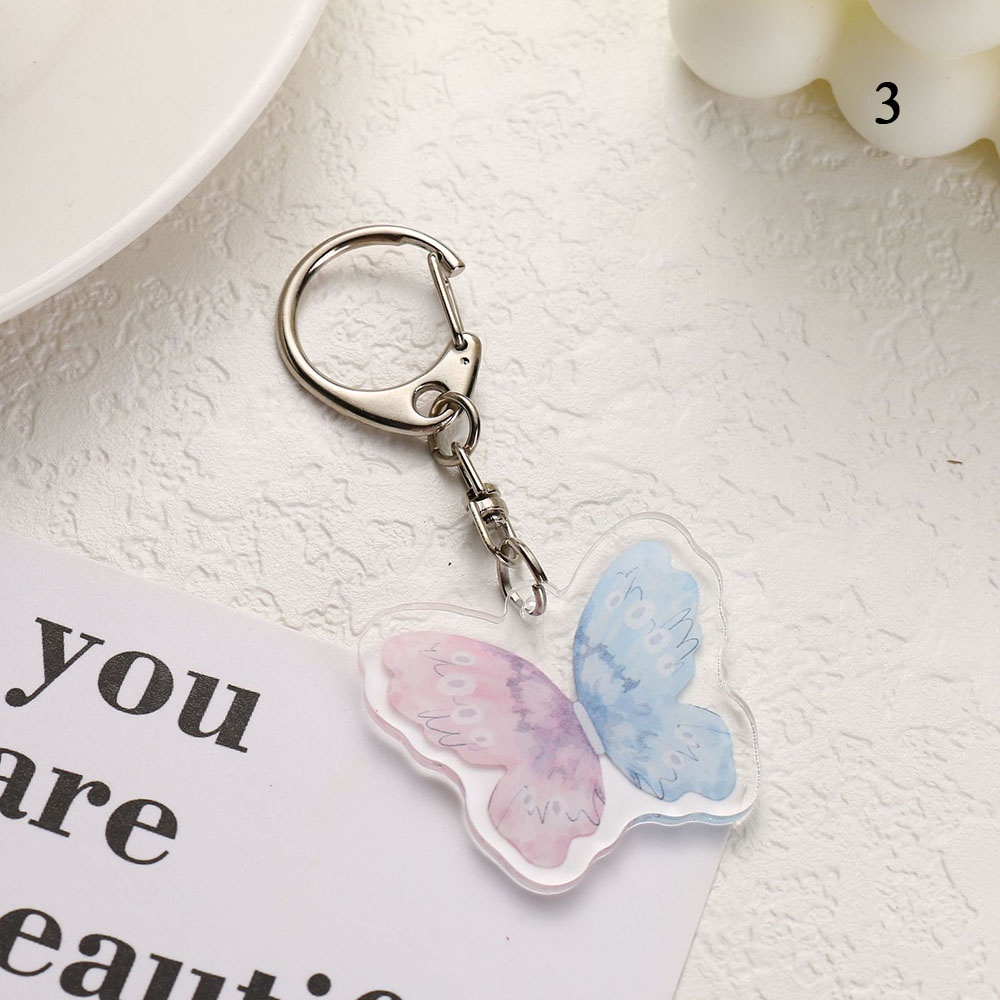 Móc Khóa Hình Bướm Bằng Acrylic Nhiều Màu Sắc Xinh Xắn