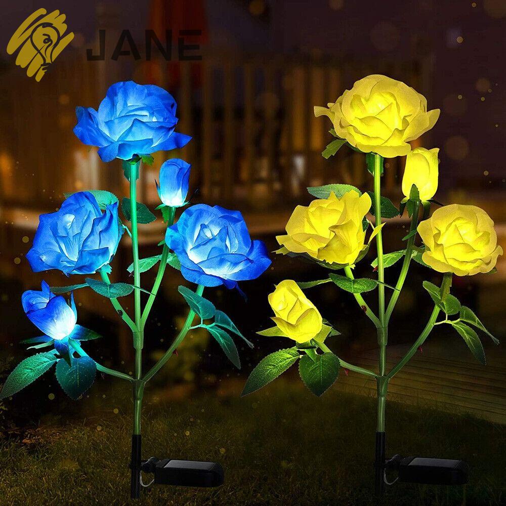 Đèn Led Năng Lượng Mặt Trời Chống Thấm Nước Hình Hoa Hồng Trang Trí Lối Đi Sân Vườn