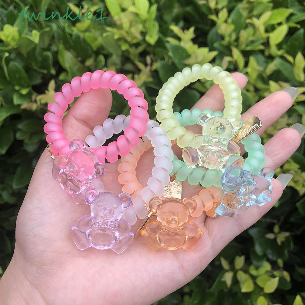 Dây Buộc Tóc Đuôi Ngựa Hình Gấu Lấp Lánh Dễ Thương