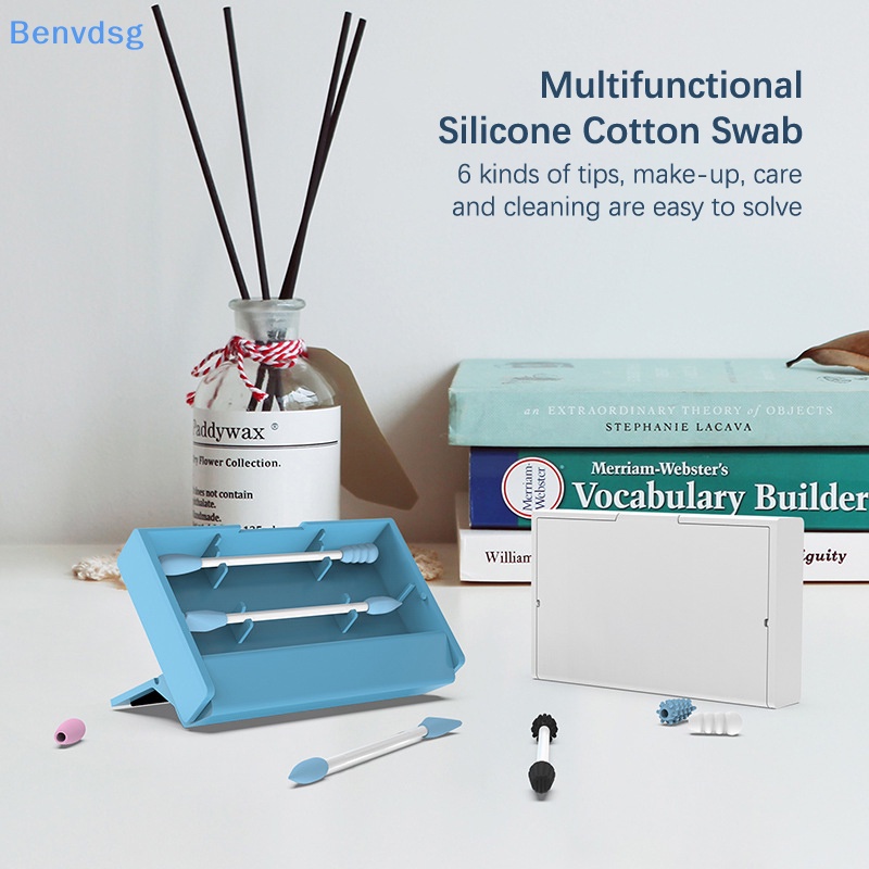 Set 2 Tăm Bông Silicone Có Thể Tái Sử Dụng Tiện Lợi