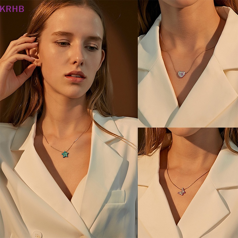 Vòng cổ Mặt Hình Ngôi Sao / Bướm Bằng Nhựa Màu Sắc Lãng Mạn Thời Trang Cho Nữ Mới