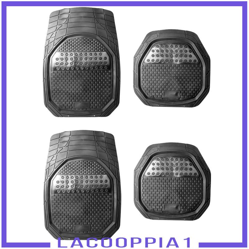 Set 4 Thảm PVC Chống Thấm Nước Màu Đen Tự Động Chắc Chắn Lacooppia1 Sturdy