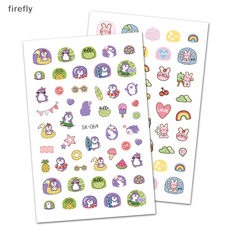 Miếng Dán Trang Trí Móng Tay Hình Động Vật Hoạt Hình 3D Dễ Thương Dành Cho Trẻ Em