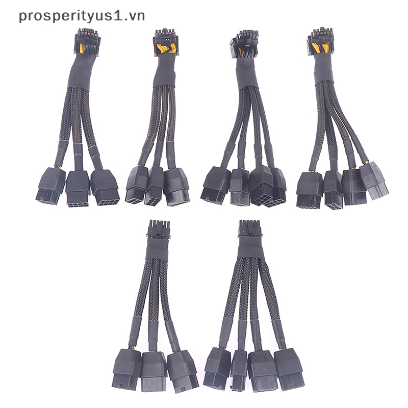 Đầu Nối Chuyển Đổi GPU RTX4090 RTX4080 series 16AWG 4x8pin 3x8pin Sang 16P (12 + 4) Pcie 5.0 Chuyên Dụng