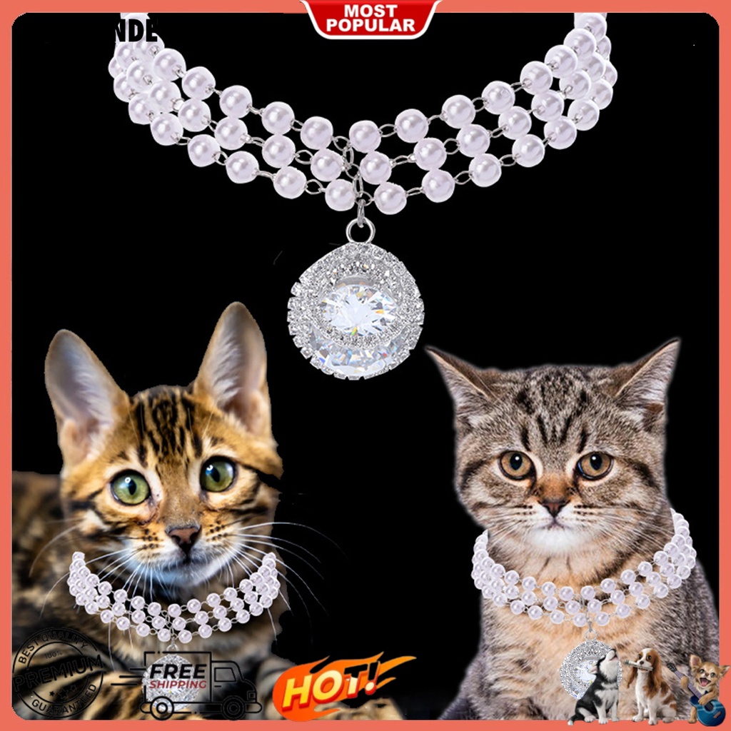 Vòng Cổ Ngọc Trai Ba Hàng Ngày Thân Thiện Với Môi Trường Cho Thú Cưng