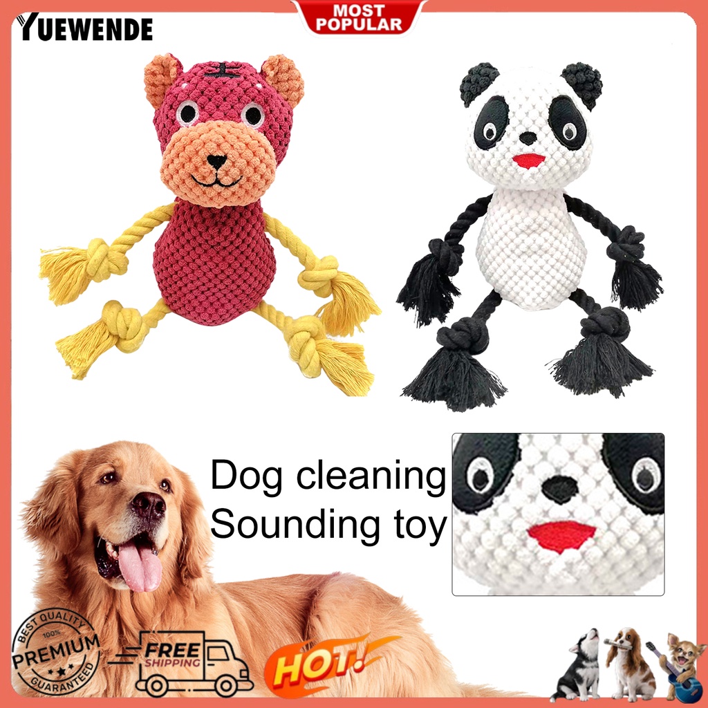 Yq.e Búp Bê Đồ Chơi Bắt Mắt Bằng Cotton PP Họa Tiết Hổ / Gấu Trúc Hoạt Hình Cho Thú Cưng