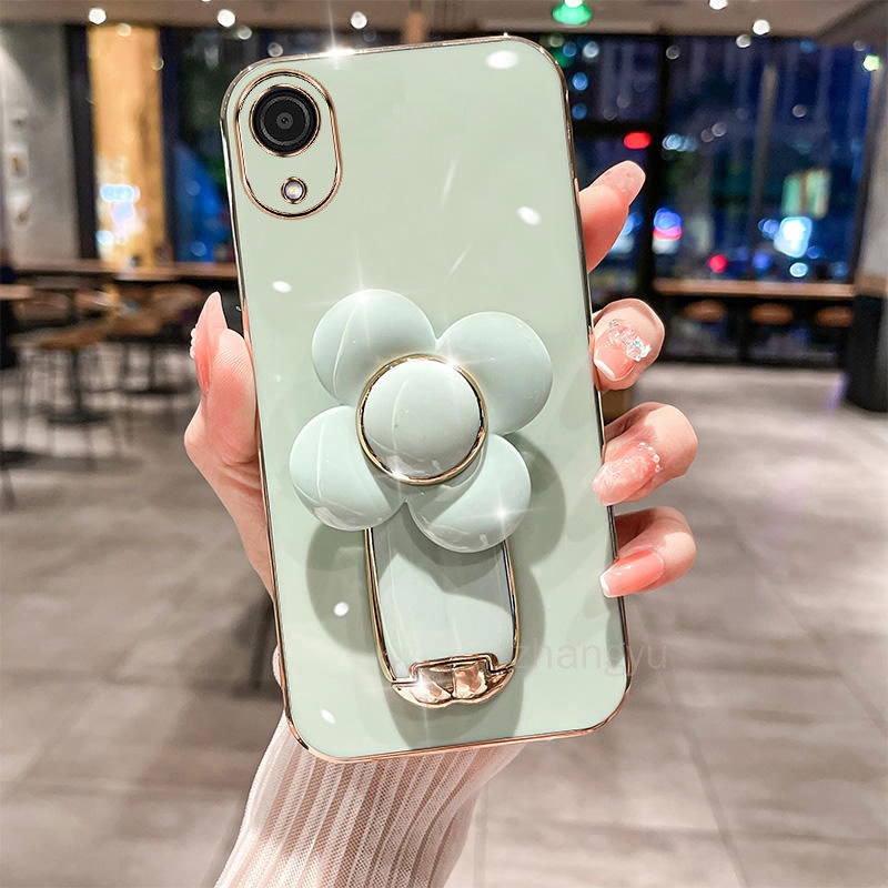 Ốp lưng OPPO A17K TPU Mềm Siêu Mỏng Mạ Điện Hình Cối Xay Gió 3D Chống Sốc Cho OPPO A17K Mạ điện Ốp Điện Thoại