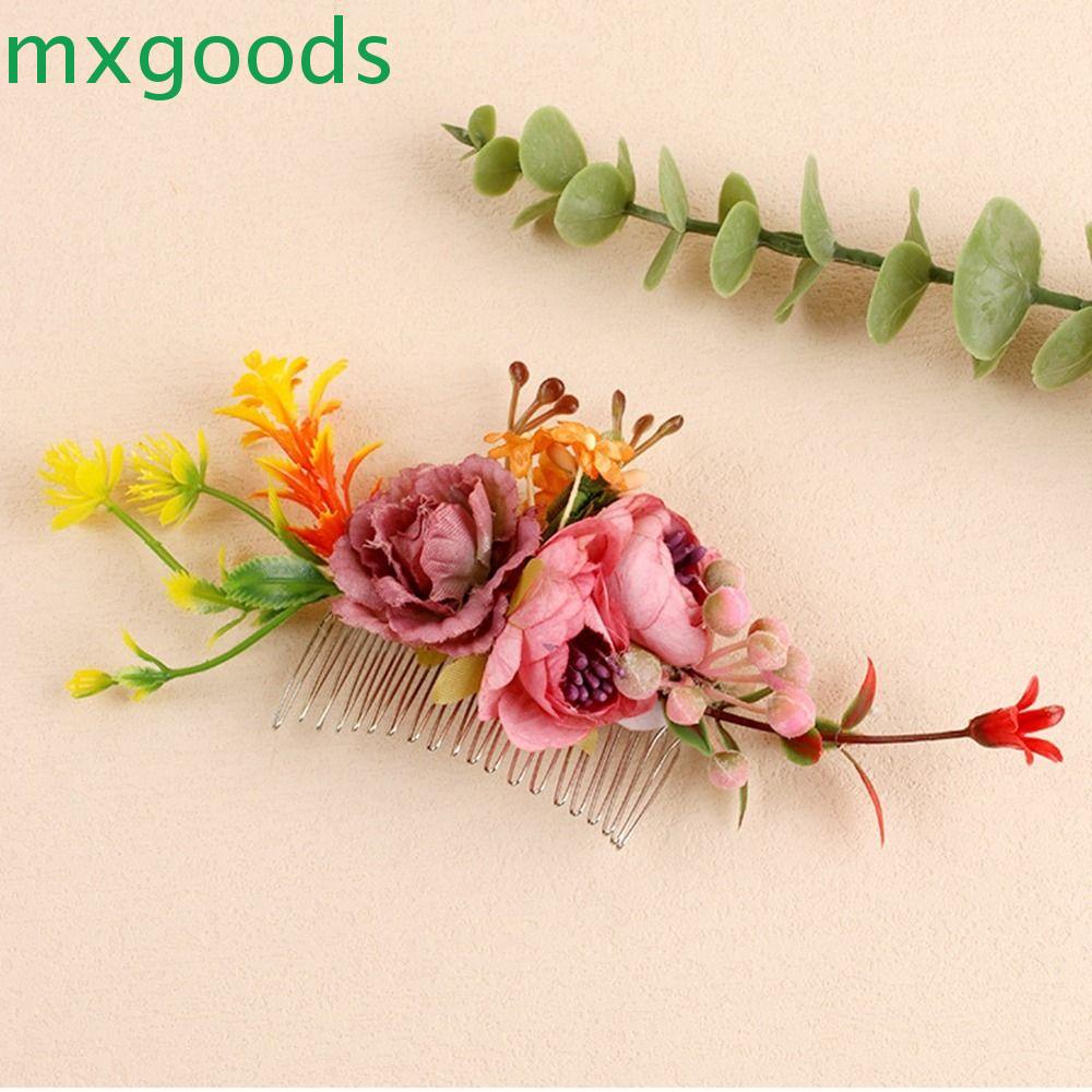 Lược Cài Tóc Đính Hoa Vải Nhân Tạo Phong Cách Bohemian Thời Trang