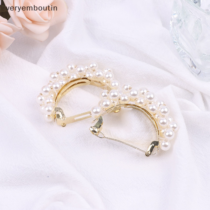 Kẹp Tóc Đuôi Ngựa Đính Ngọc Trai Thanh Lịch Dành Cho Nữ