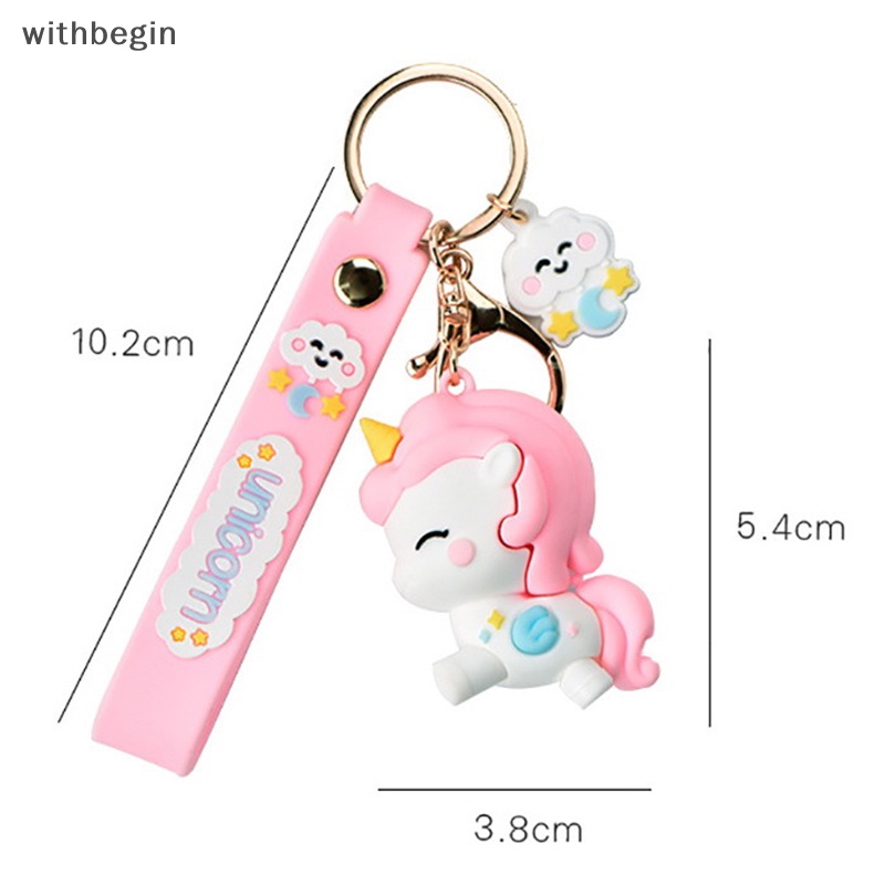 Móc Khóa Hình Kỳ Lân 3D Mềm Mại Dễ Thương