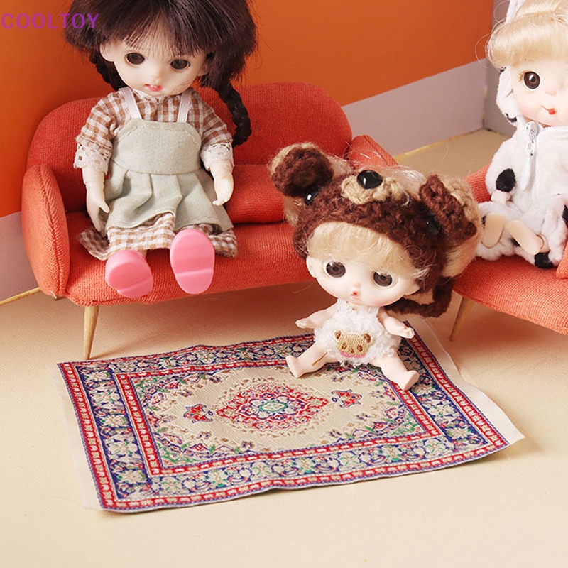 Cooltoy Thảm Lót Sàn Nhà Tắm / Phòng Khách / Phòng Ngủ Kiểu Thổ Nhĩ Kỳ Tỉ Lệ 1: 12 Trang Trí Nhà Bú