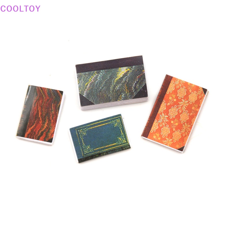 Cooltoy Set 4 Mô Hình Cuốn Sách 4 Mảnh Dài 2.4cm Tỉ Lệ 1: 12 Dành Cho Nhà Búp Bê